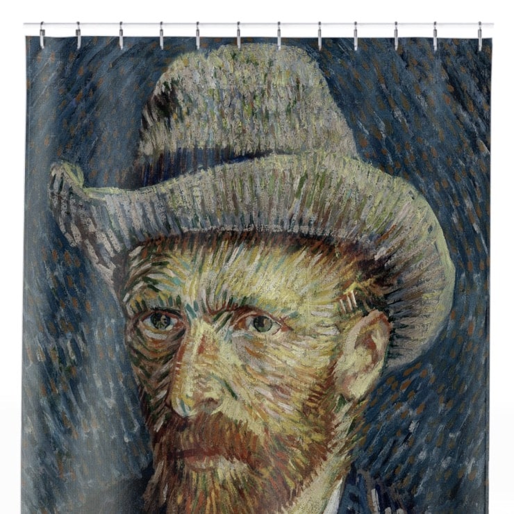 Cool van Gogh Shower Curtain Close Up, Humor and Fun Shower Curtains