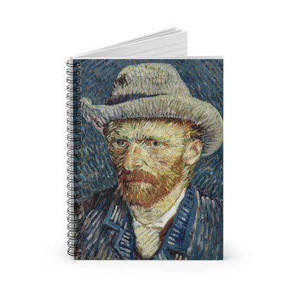 Cool van Gogh Spiral Notebook Standing up on White Desk