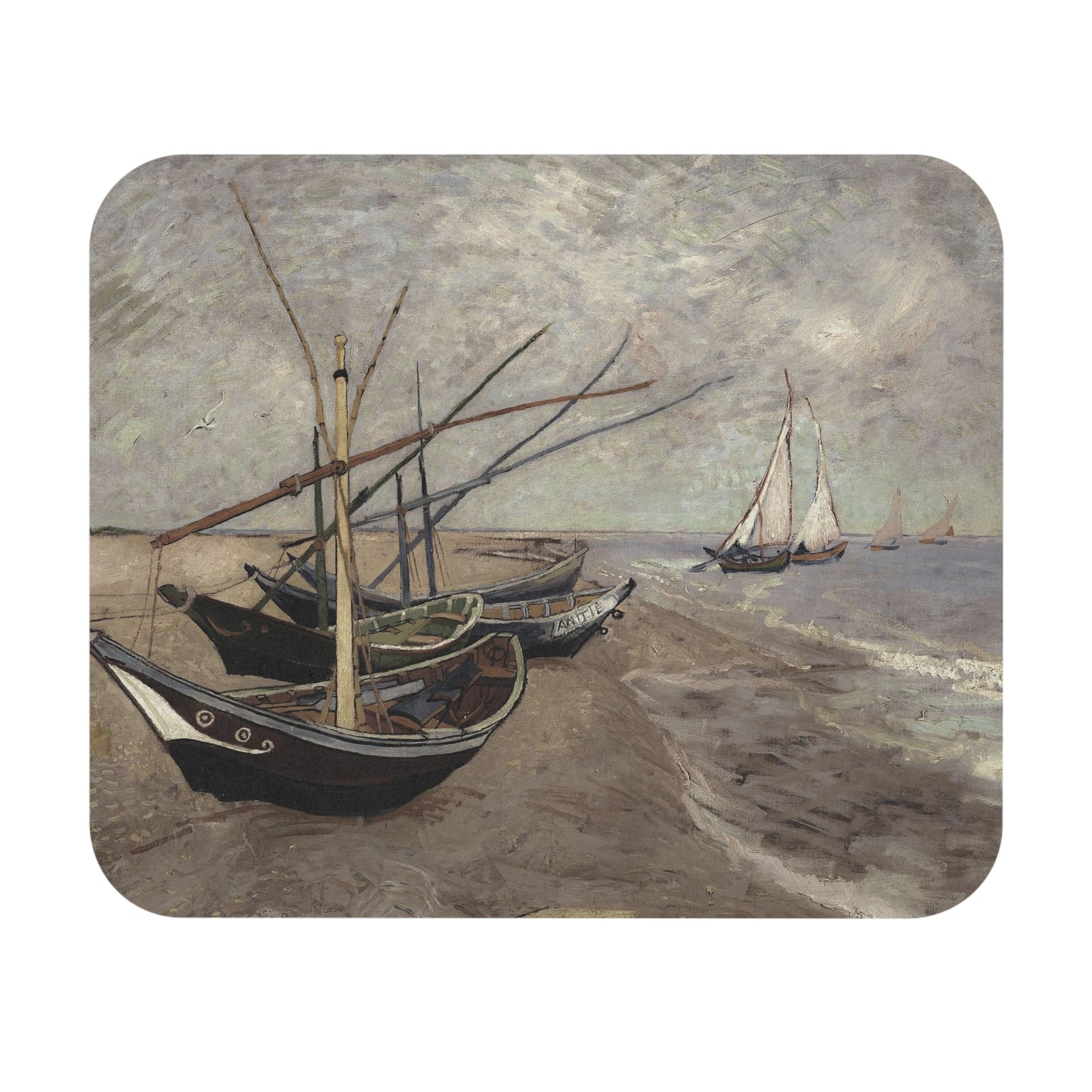 Coastal Mouse Pad with a nautical beach serene design, perfect for desk and office decor.