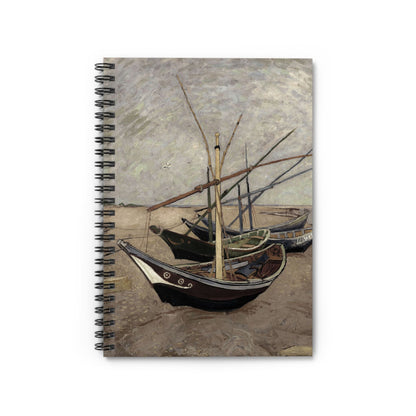 Coastal Notebook with Nautical Beach cover, ideal for journaling and planning, showcasing nautical beach themes.
