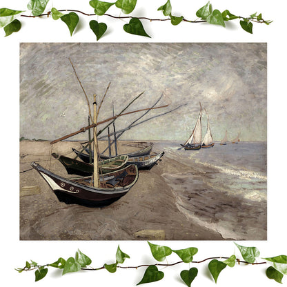 Costal art print nautical beach decor vintage wall art