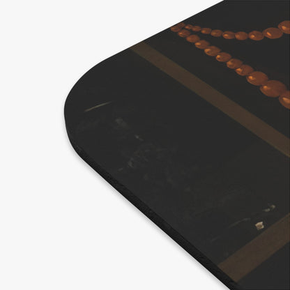 Dark Academia Aesthetic Vintage Mouse Pad Design Close Up