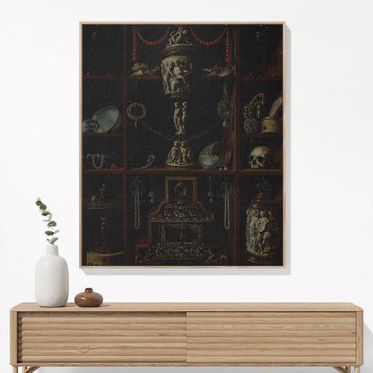 Dark Academia Aesthetic Woven Blanket Hanging on a Wall as Framed Wall Art