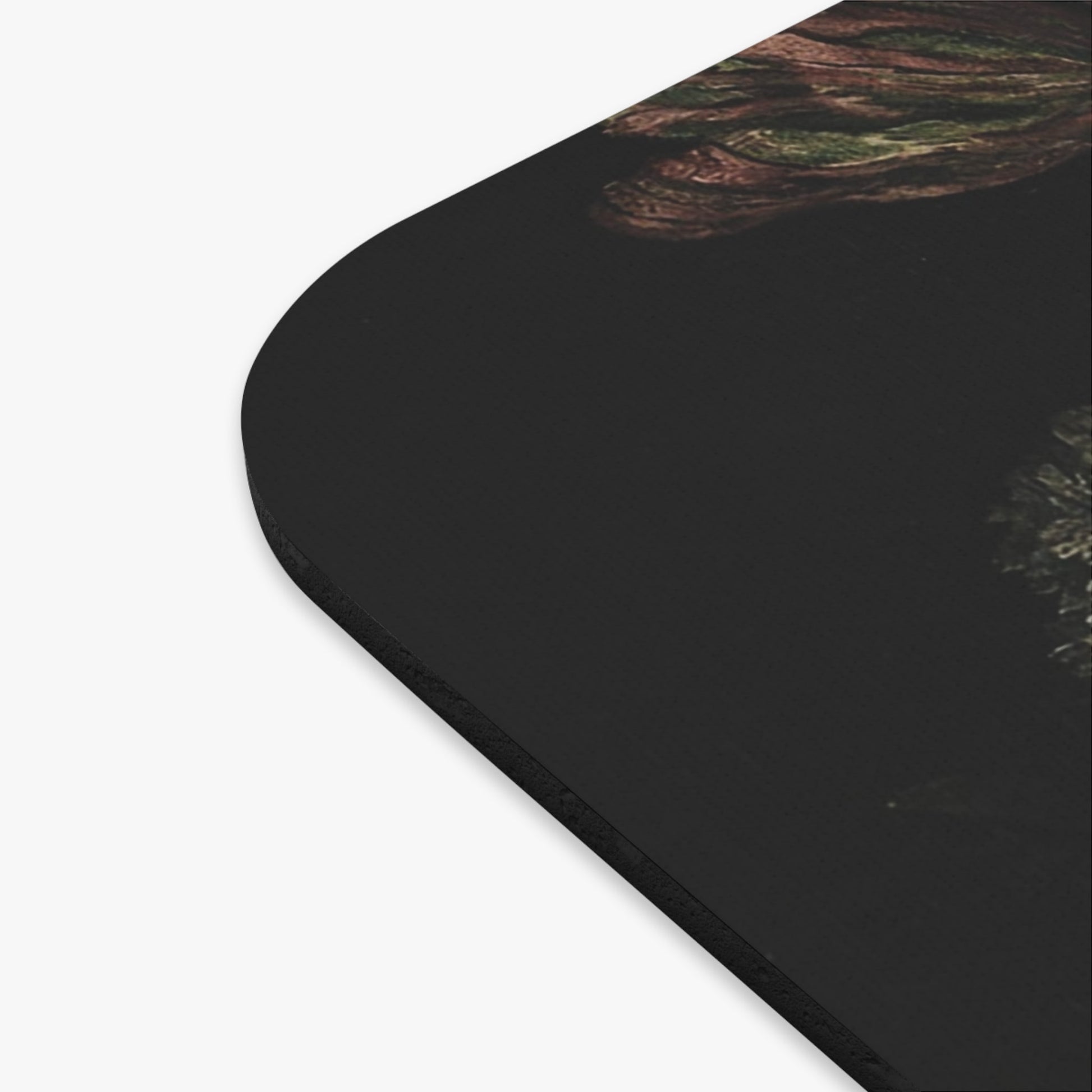 Dark Floral Vintage Mouse Pad Design Close Up