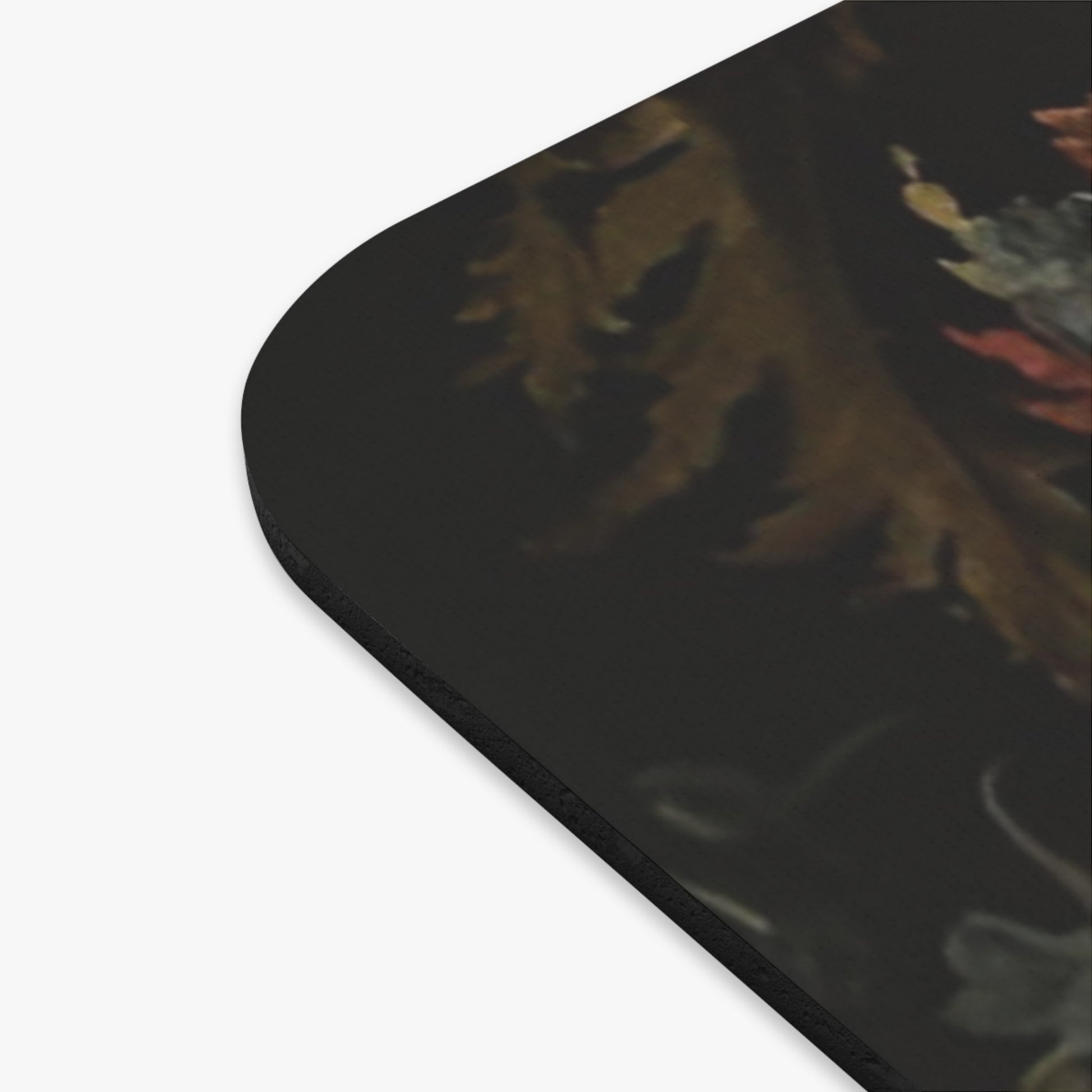 Dark Flowers Vintage Mouse Pad Design Close Up