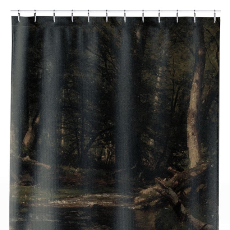 Dark Forest Shower Curtain Close Up, Landscapes Shower Curtains