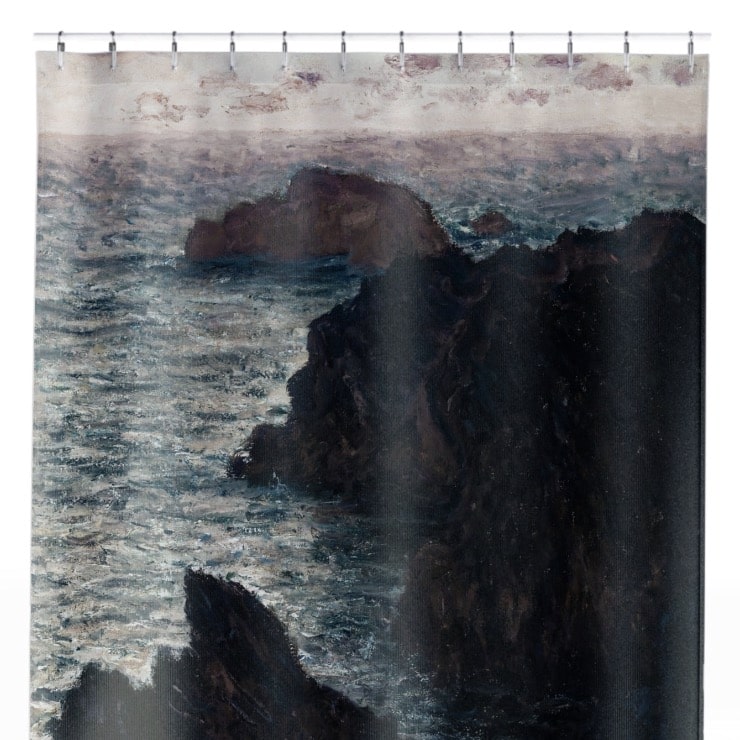 Dark Sea Shower Curtain Close Up, Seascapes Shower Curtains