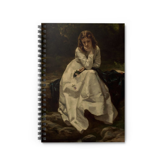 Dark Victorian Painting Notebook with gothic style cover, ideal for journals and planners, featuring dark Victorian gothic artwork.