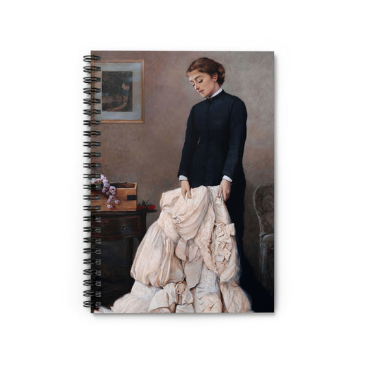 A Young Widow Notebook with Depressed cover, ideal for journaling and planning, showcasing a melancholic young widow.