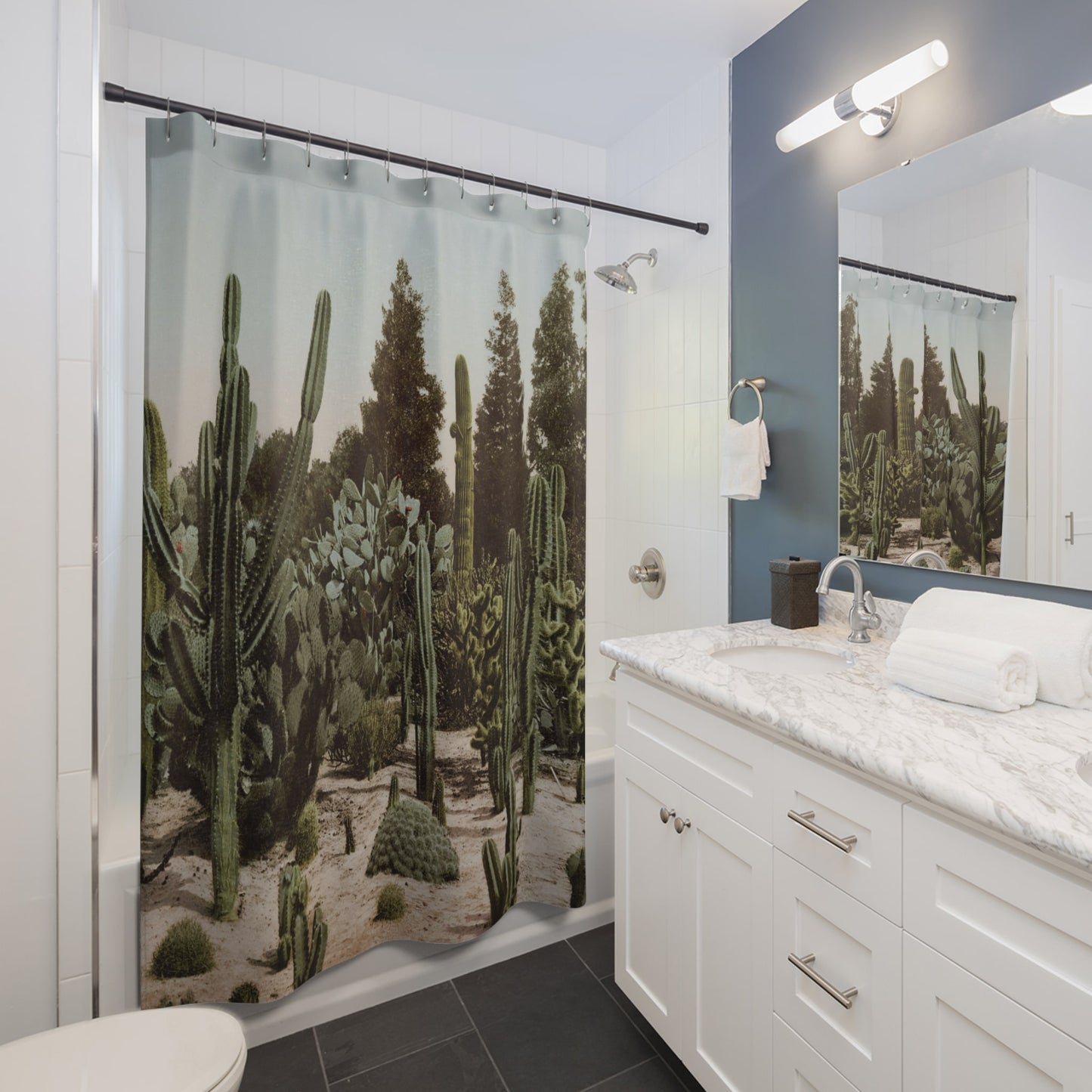 Desert Landscape Shower Curtain Best Bathroom Decorating Ideas for Landscapes Decor