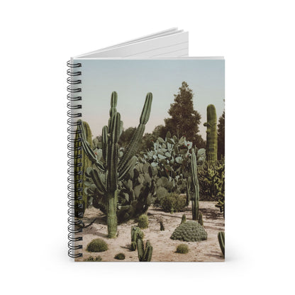 Desert Landscape Spiral Notebook Standing up on White Desk