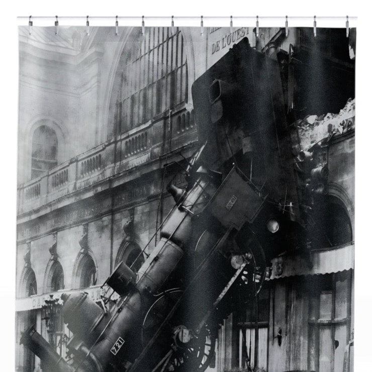 Disaster Shower Curtain Close Up, Humor and Fun Shower Curtains