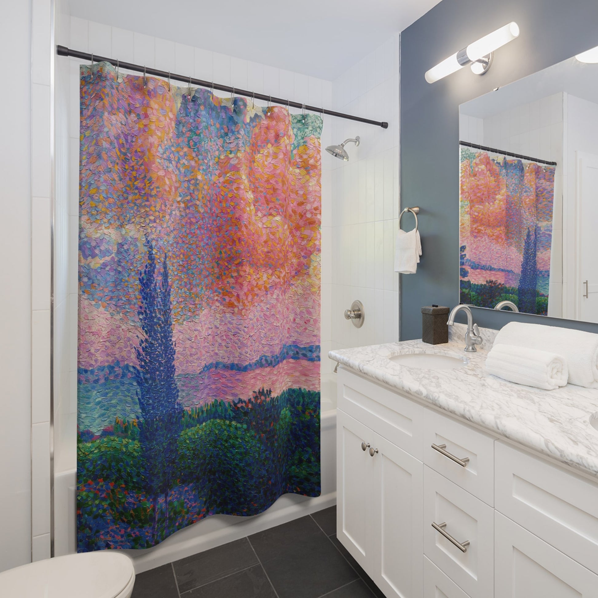 Dreamy Landscape Shower Curtain Best Bathroom Decorating Ideas for Landscapes Decor