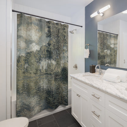 Dusty Sage Landscape Shower Curtain Best Bathroom Decorating Ideas for Landscapes Decor