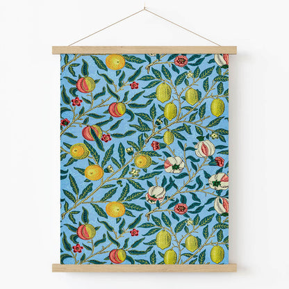 Lemons Art Print in Wood Hanger Frame on Wall