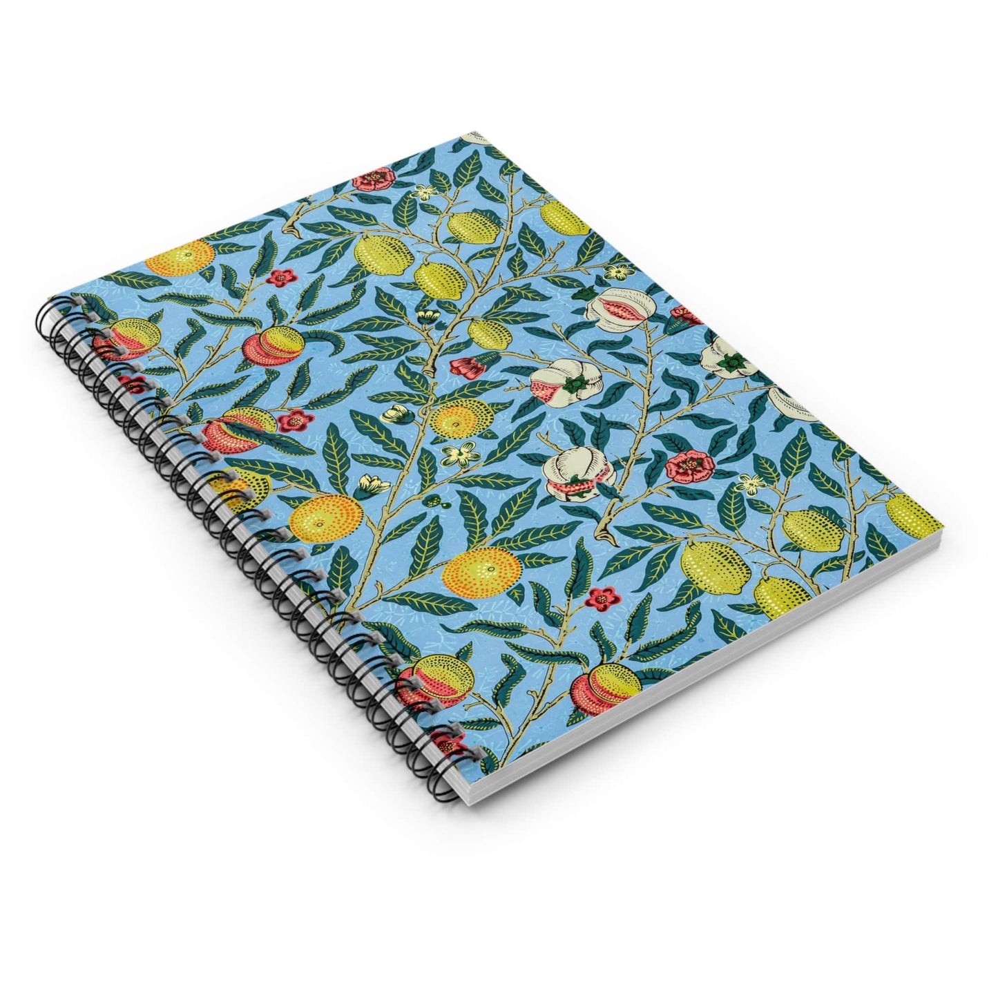 Eclectic Plants Spiral Notebook Laying Flat on White Surface