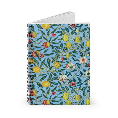 Eclectic Plants Spiral Notebook Standing up on White Desk