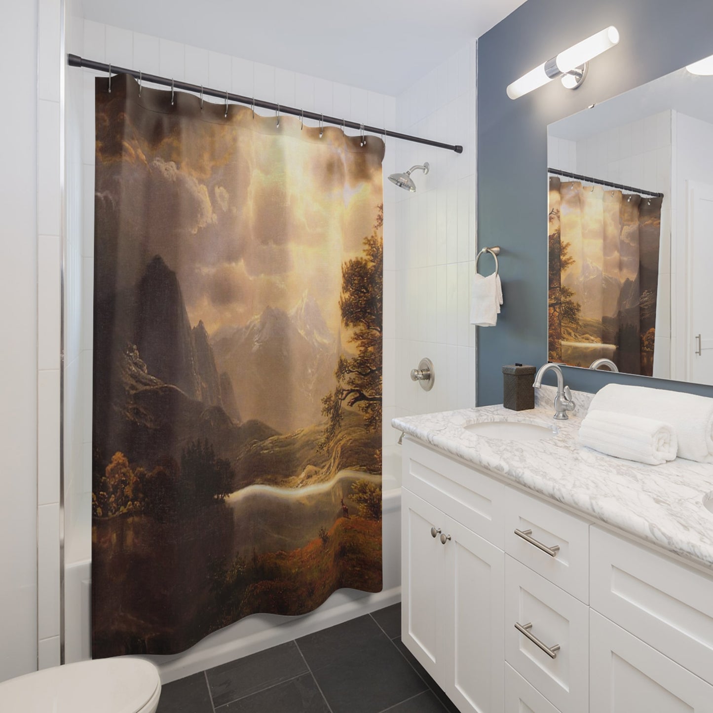 Ethereal Mountains Shower Curtain Best Bathroom Decorating Ideas for Landscapes Decor