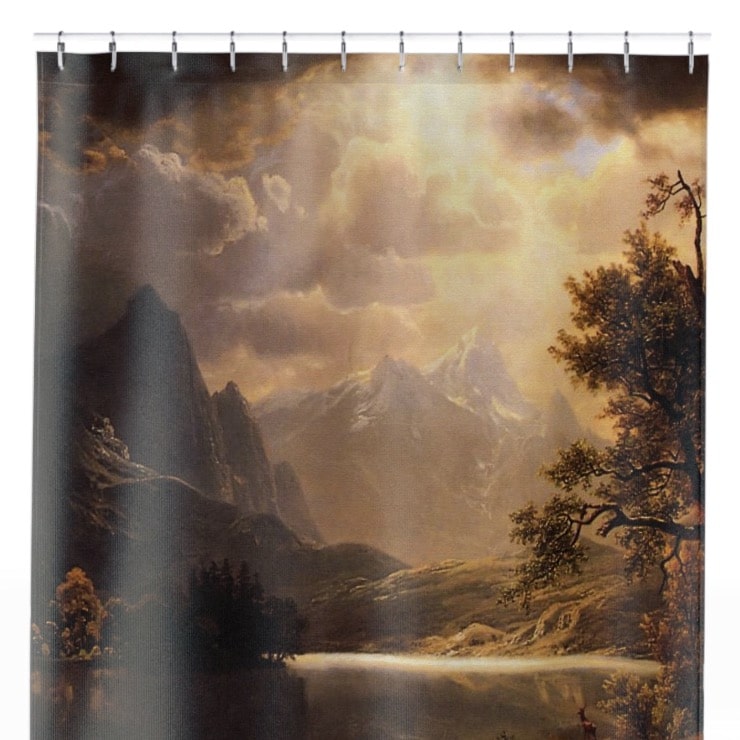 Ethereal Mountains Shower Curtain Close Up, Landscapes Shower Curtains