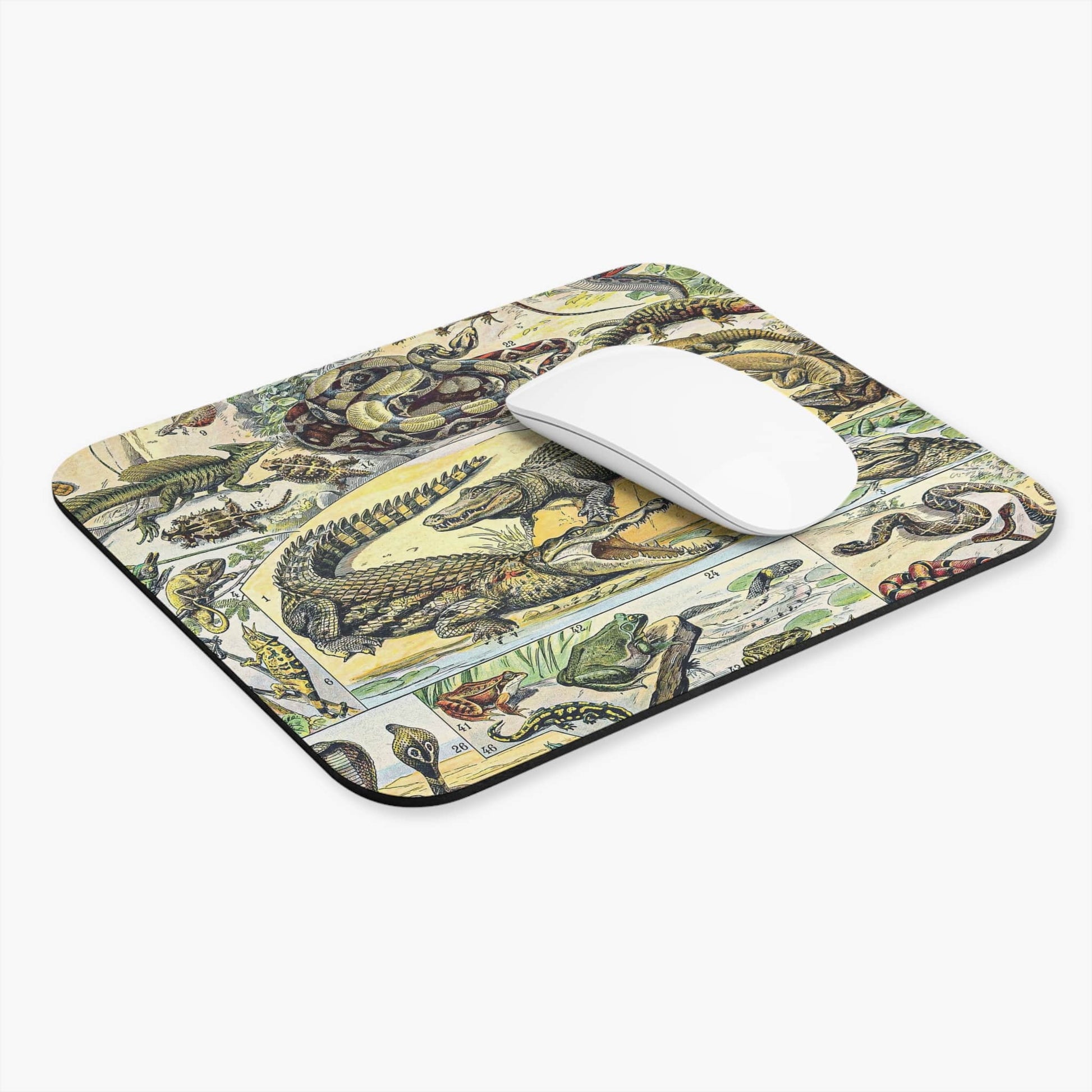 Exotic Animals Computer Desk Mouse Pad With White Mouse