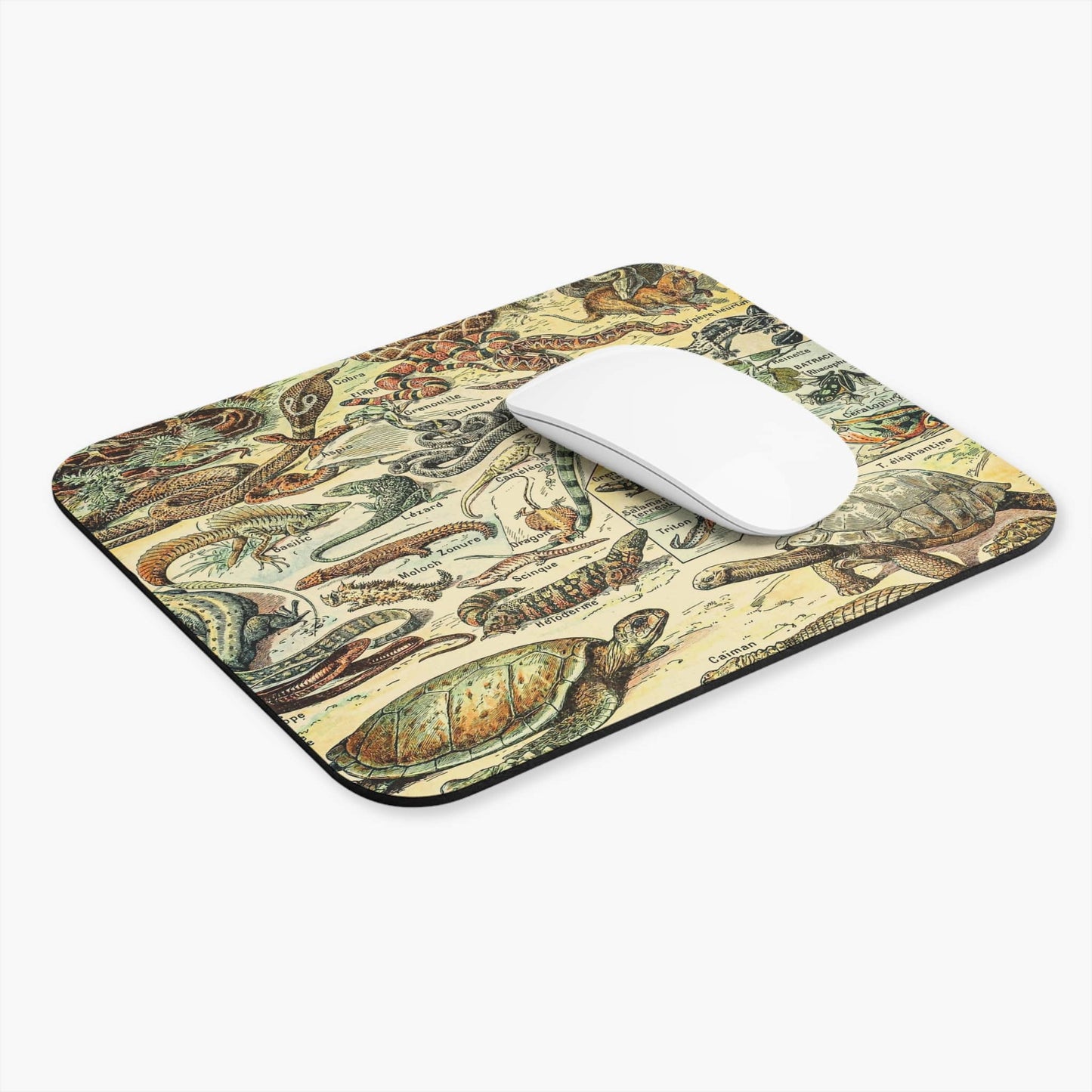 Exotic Animals Computer Desk Mouse Pad With White Mouse