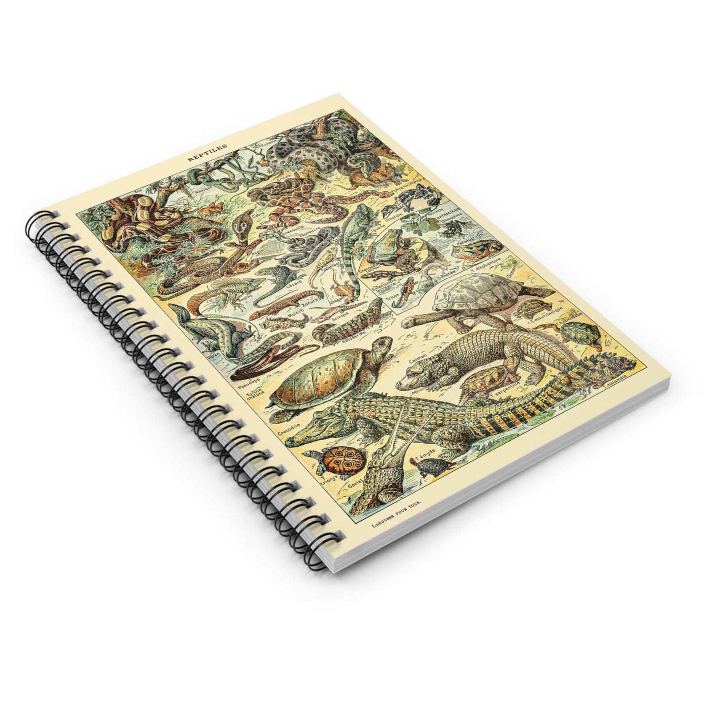 Exotic Animals Spiral Notebook Laying Flat on White Surface