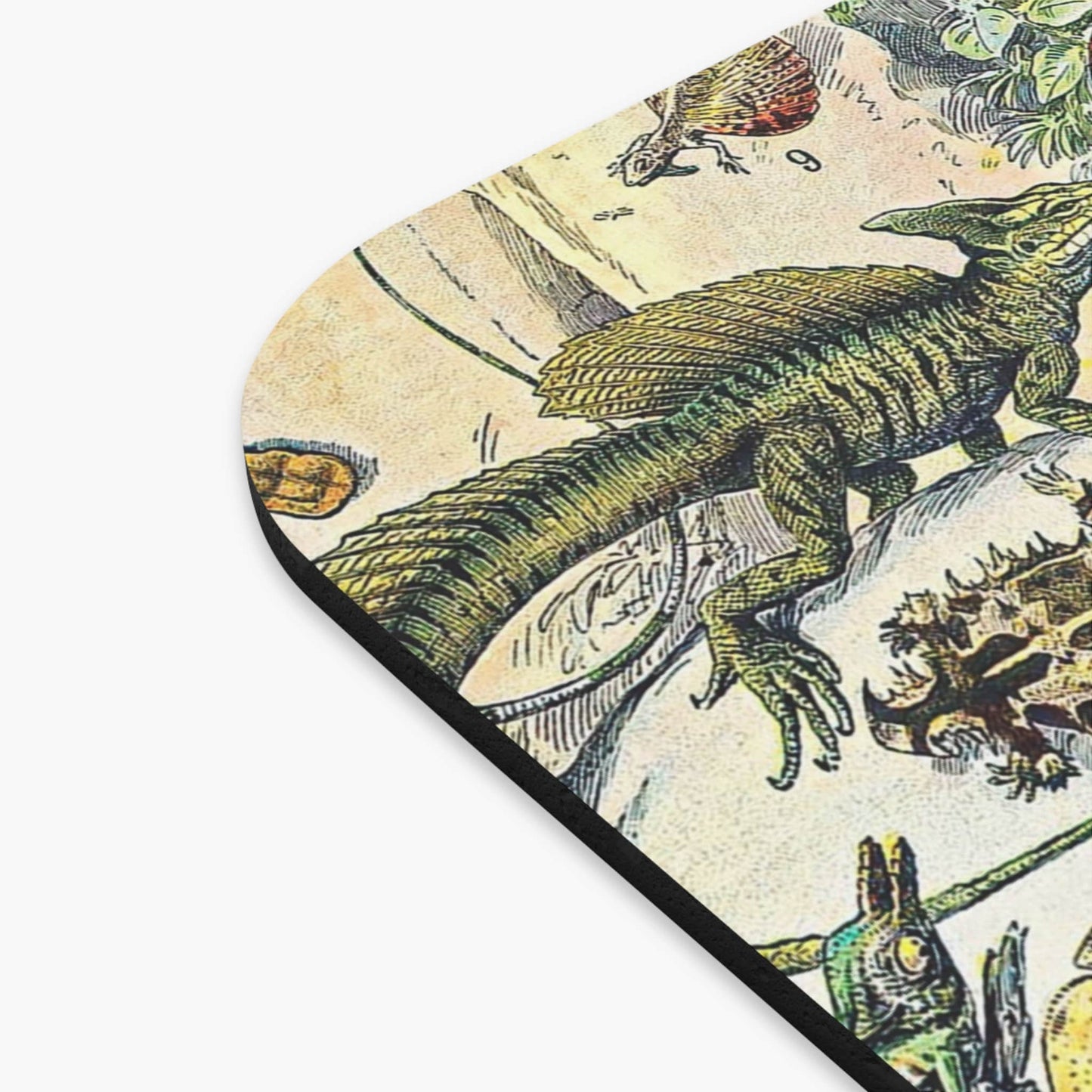 Exotic Animals Vintage Mouse Pad Design Close Up