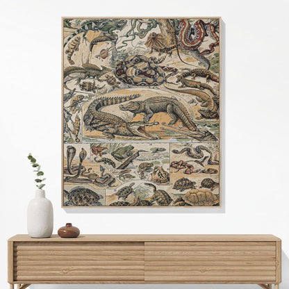 Exotic Animals Woven Blanket Hanging on a Wall as Framed Wall Art