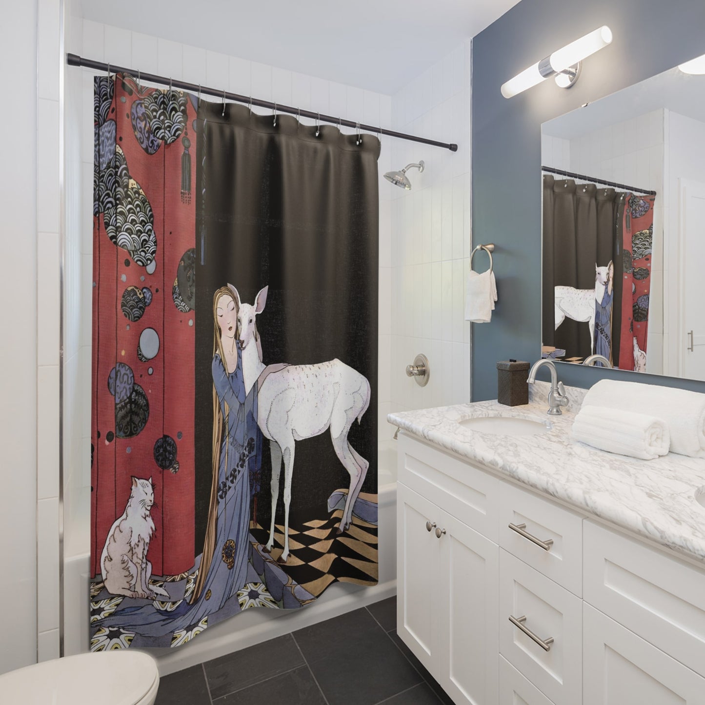 Fairytale Book Shower Curtain Best Bathroom Decorating Ideas for Art Nouveau Decor