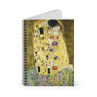Famous Kissing Spiral Notebook Standing up on White Desk