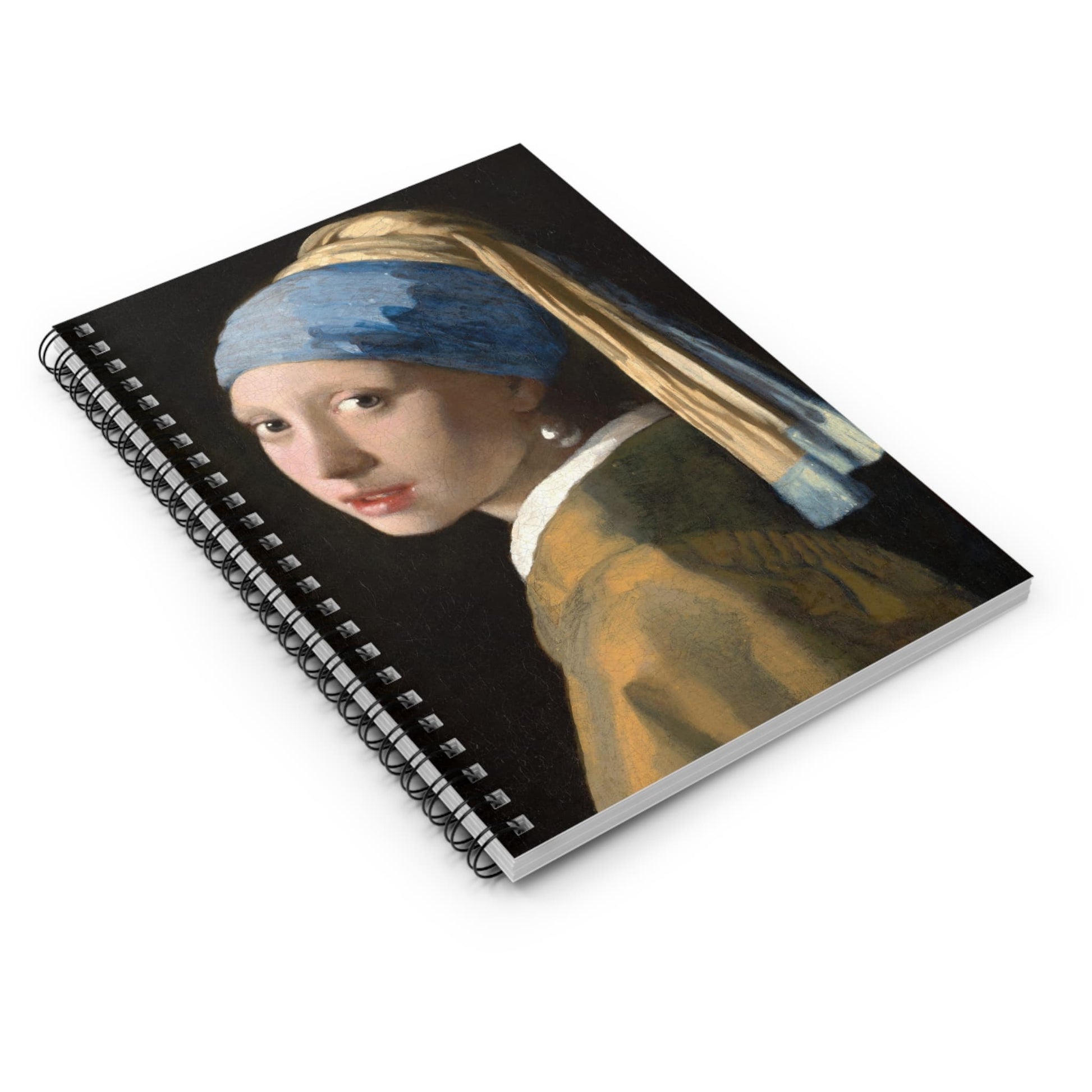 Famous Spiral Notebook Laying Flat on White Surface