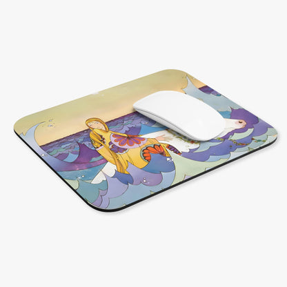 Fantasy Ocean Computer Desk Mouse Pad With White Mouse