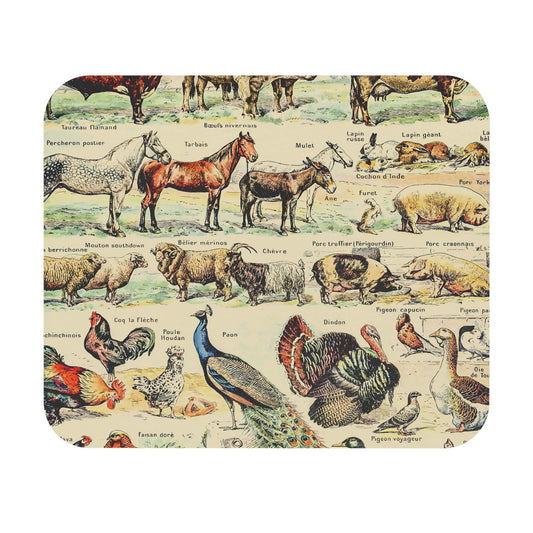 Farm Animals Mouse Pad featuring a country theme, perfect for desk and office decor.