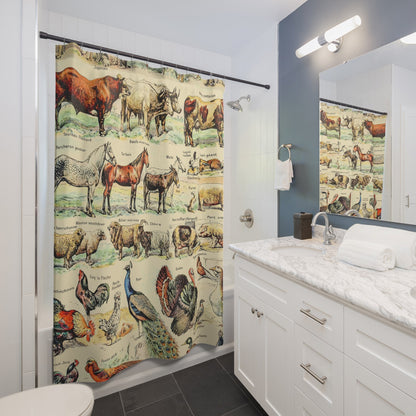 Farm Animals Shower Curtain Best Bathroom Decorating Ideas for Science Decor