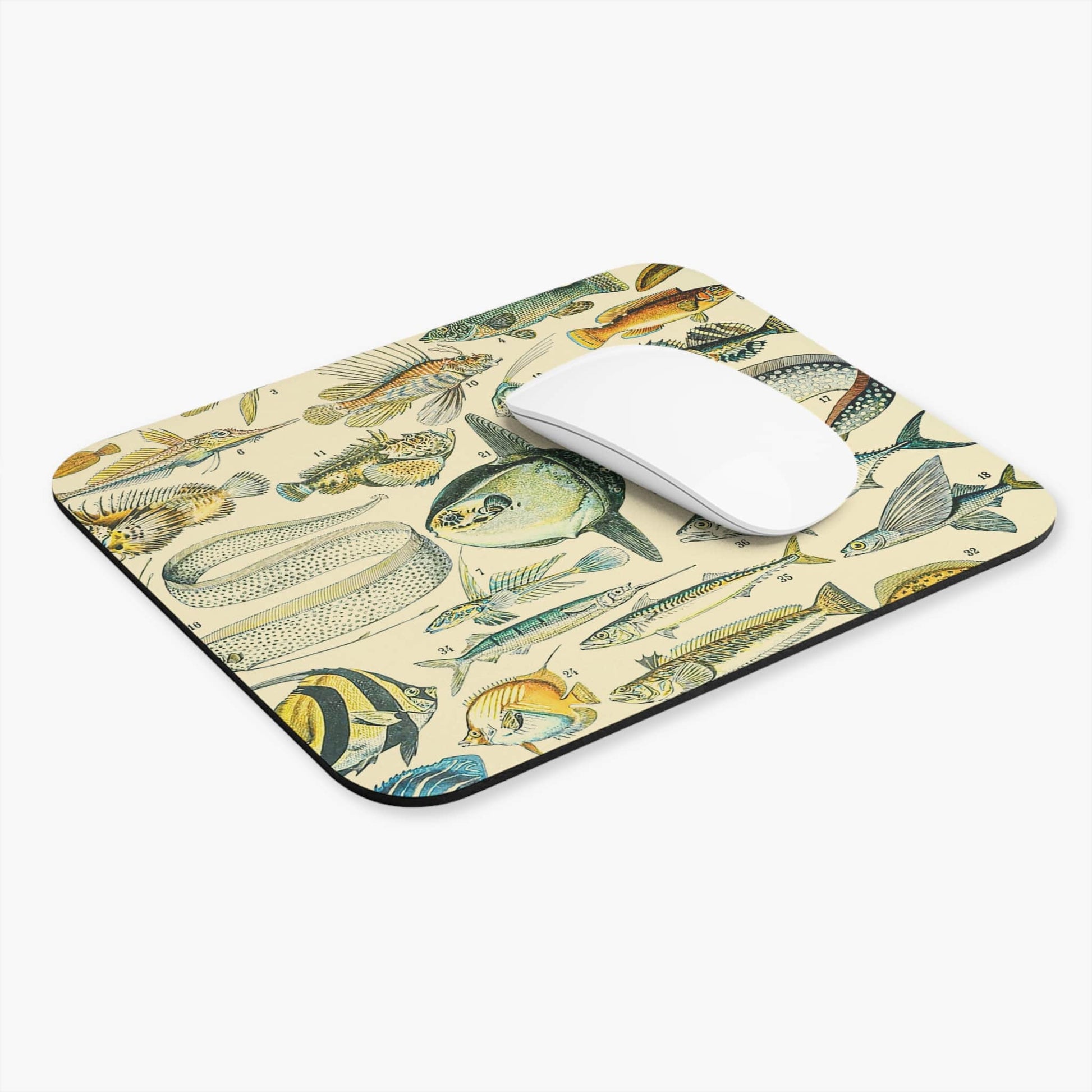 Fishing Computer Desk Mouse Pad With White Mouse