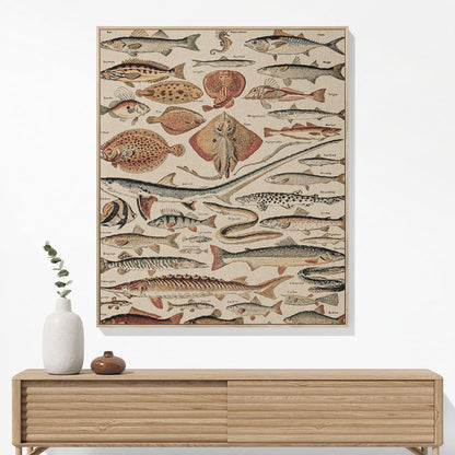 Fishing Woven Blanket Woven Blanket Hanging on a Wall as Framed Wall Art