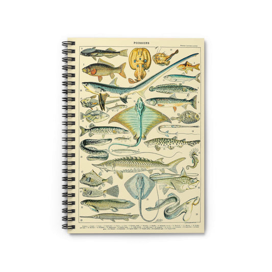 Fishing Notebook with Types of Fish cover, great for journaling and planning, highlighting various types of fish.
