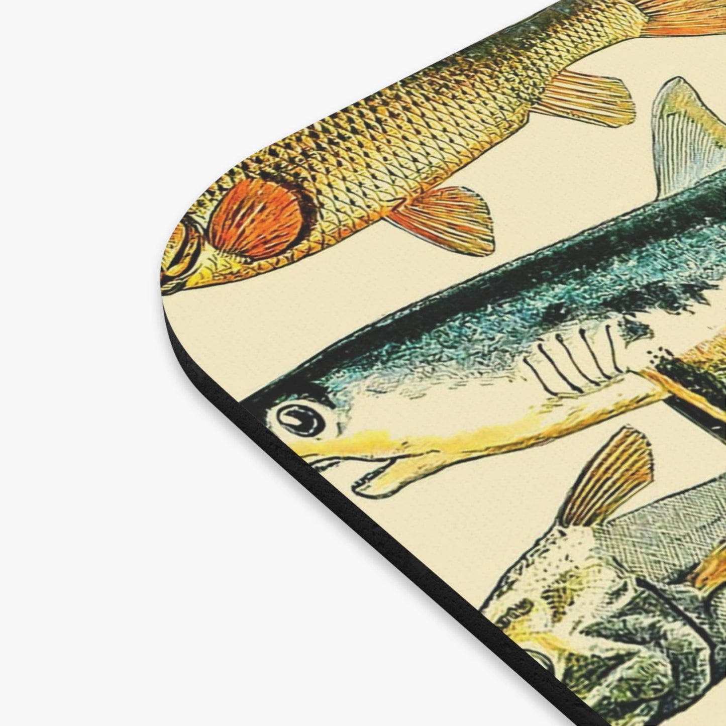 Fishing Vintage Mouse Pad Design Close Up