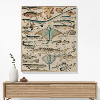 Fishing Woven Blanket Hanging on a Wall as Framed Wall Art