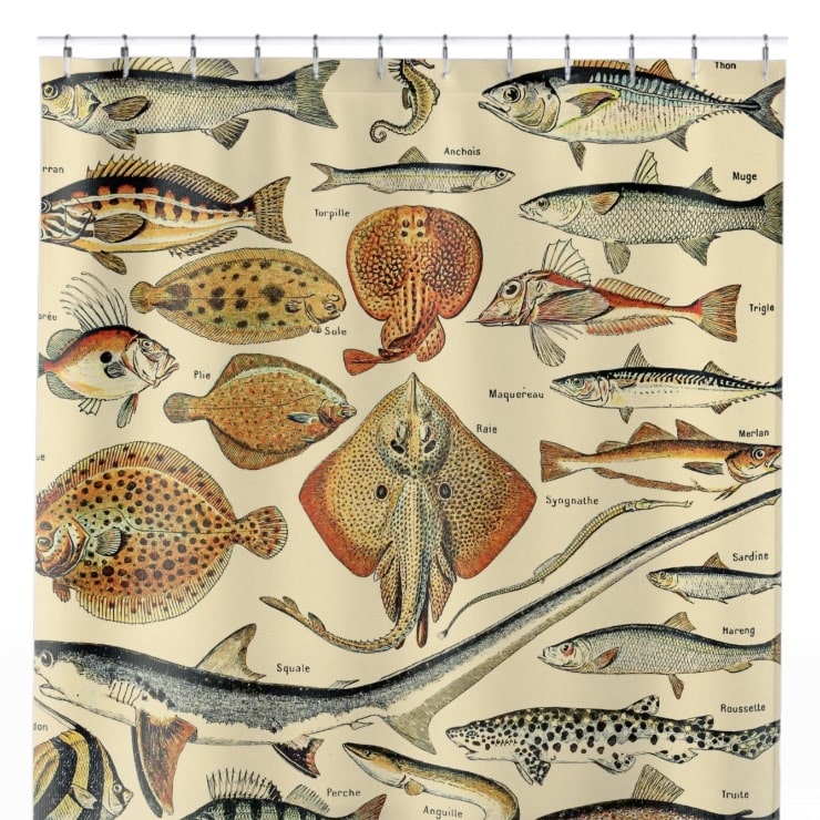 Fishing Shower Curtain Close Up, Science Shower Curtains