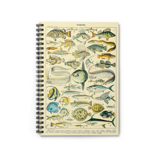 Fishing Notebook with Unique Fish Chart cover, ideal for journaling and planning, showcasing a unique fish chart.