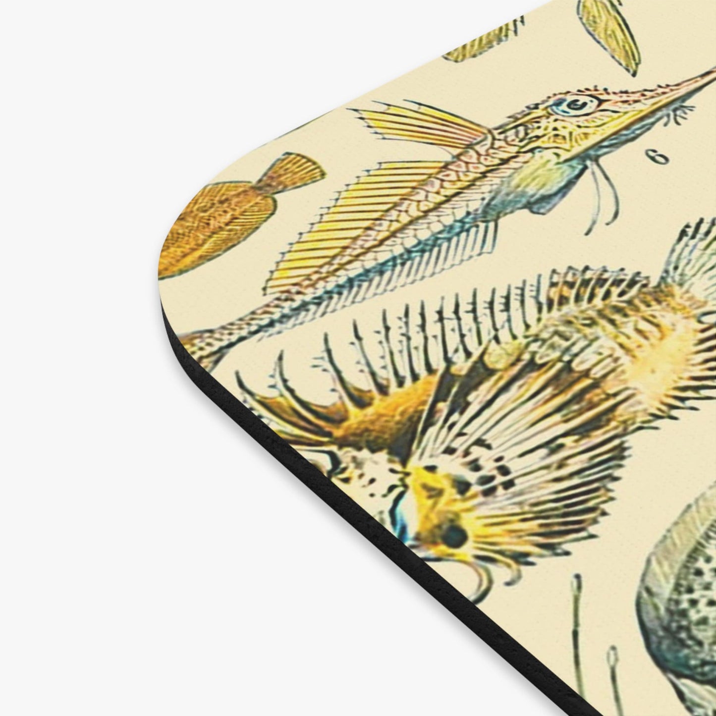 Fishing Vintage Mouse Pad Design Close Up