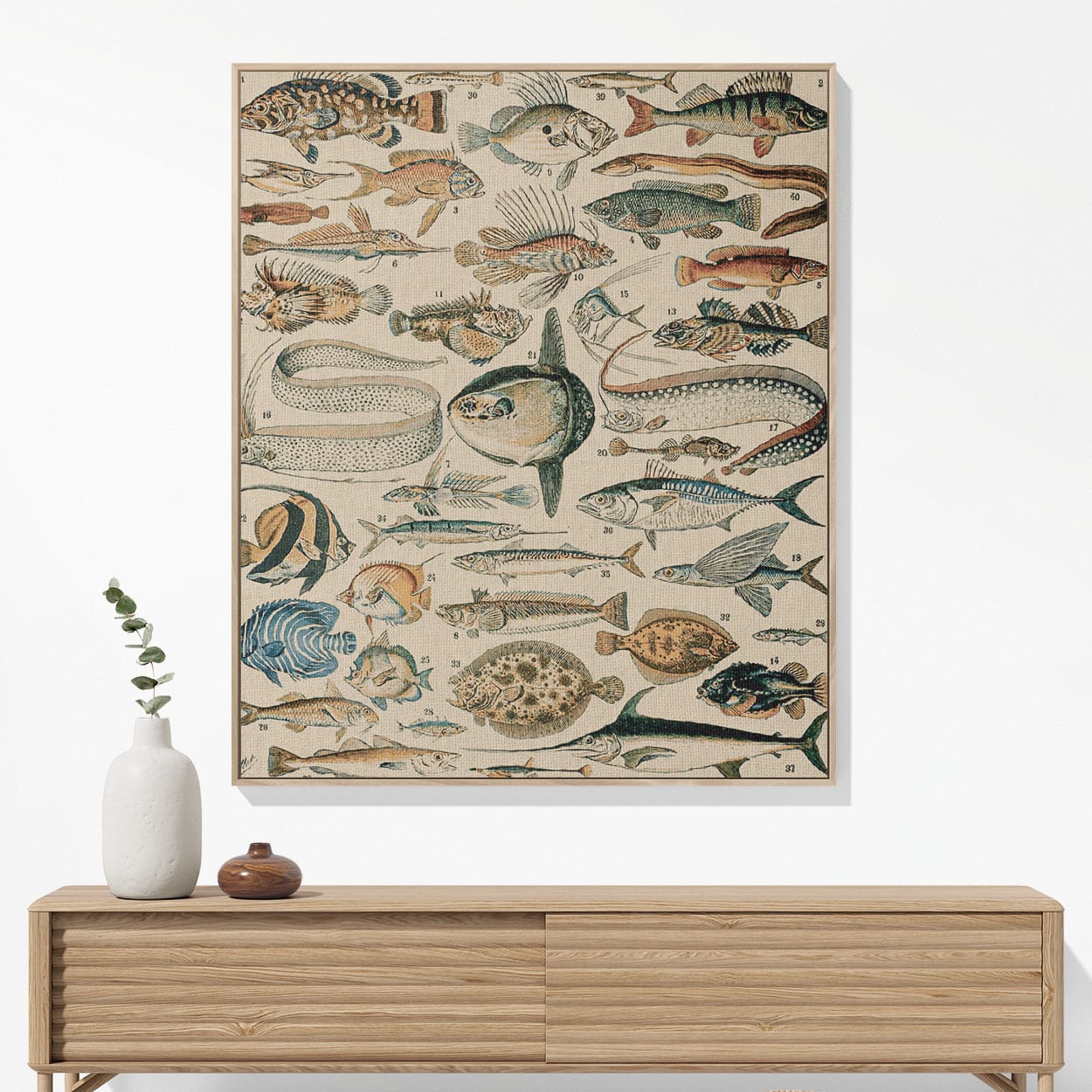 Fishing Woven Blanket Woven Blanket Hanging on a Wall as Framed Wall Art