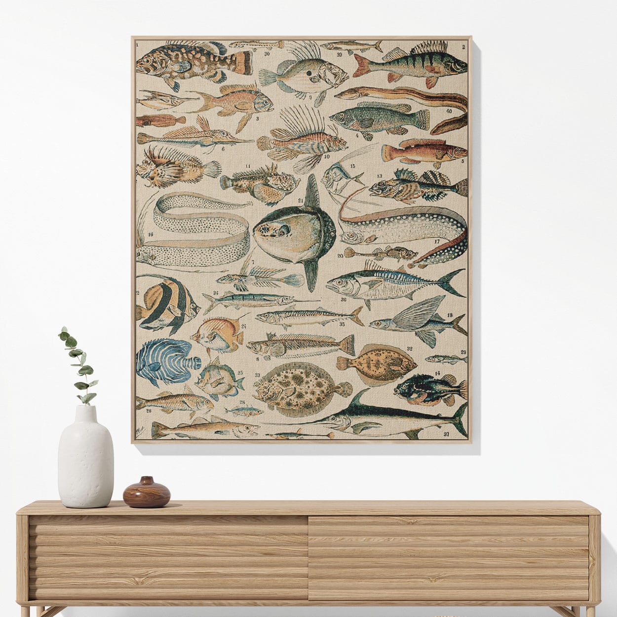 Fishing Woven Blanket Hanging on a Wall as Framed Wall Art