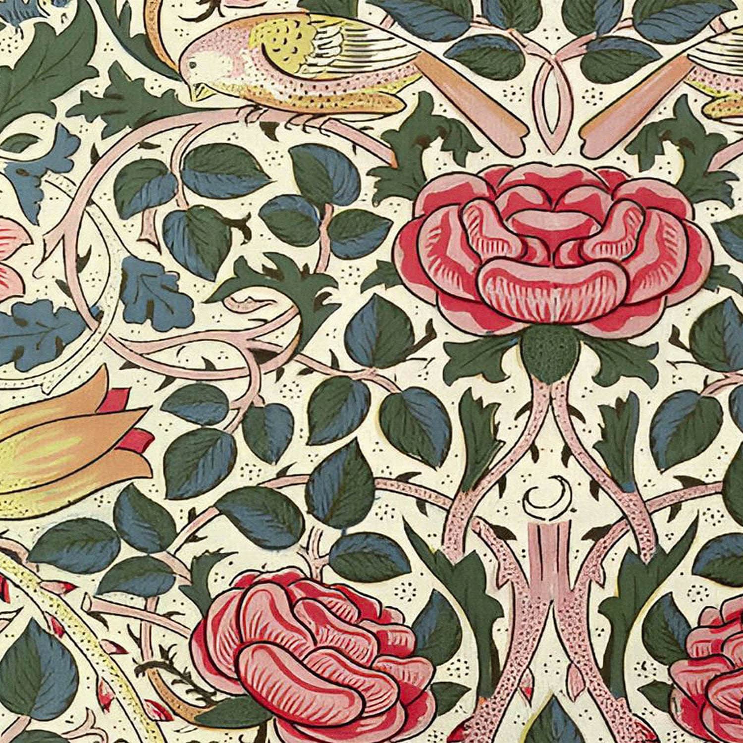 William Morris Floral Art Print Close Up Detail Shot