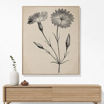 Floral Woven Blanket Woven Blanket Hanging on a Wall as Framed Wall Art