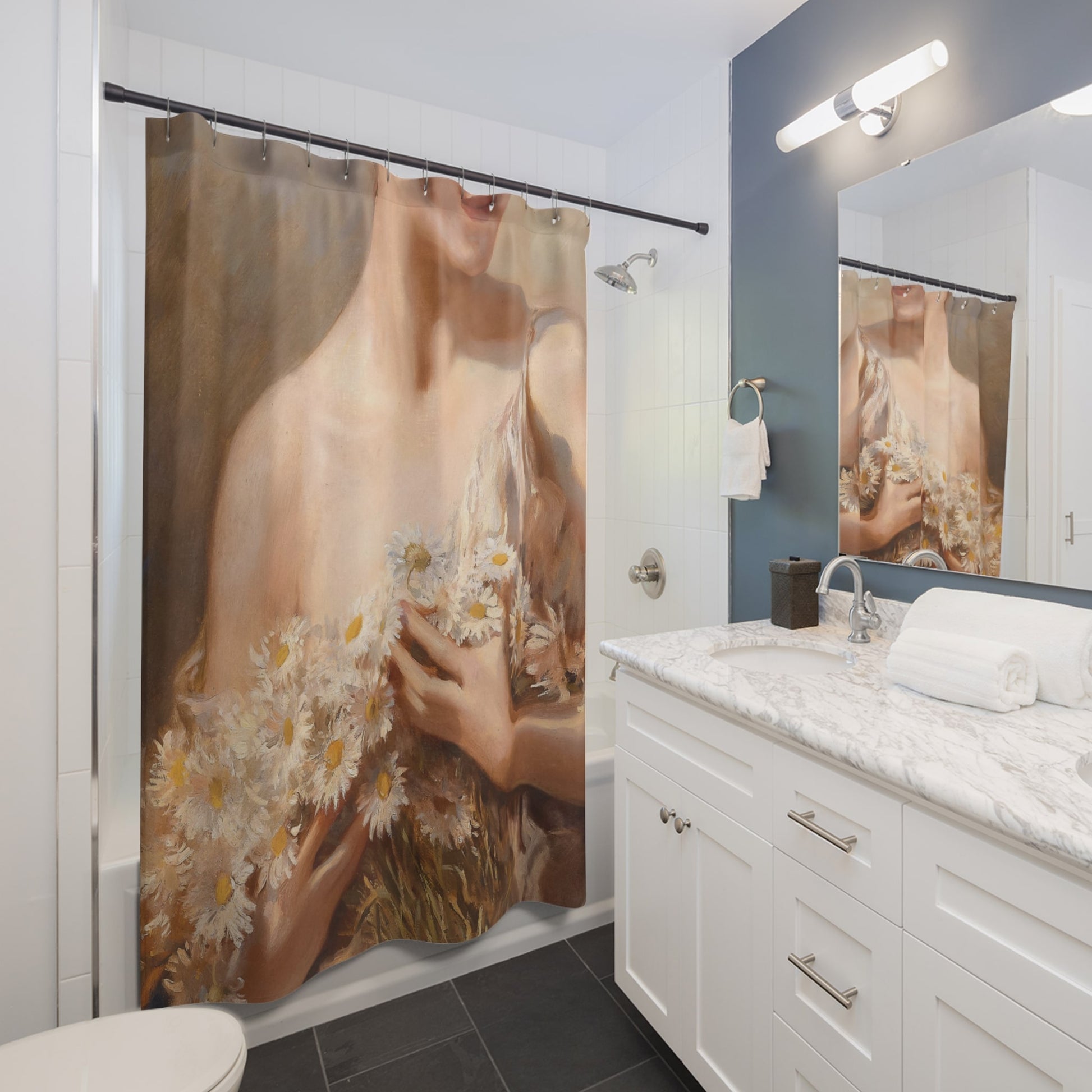 Flower Aesthetic Shower Curtain Best Bathroom Decorating Ideas for Victorian Decor