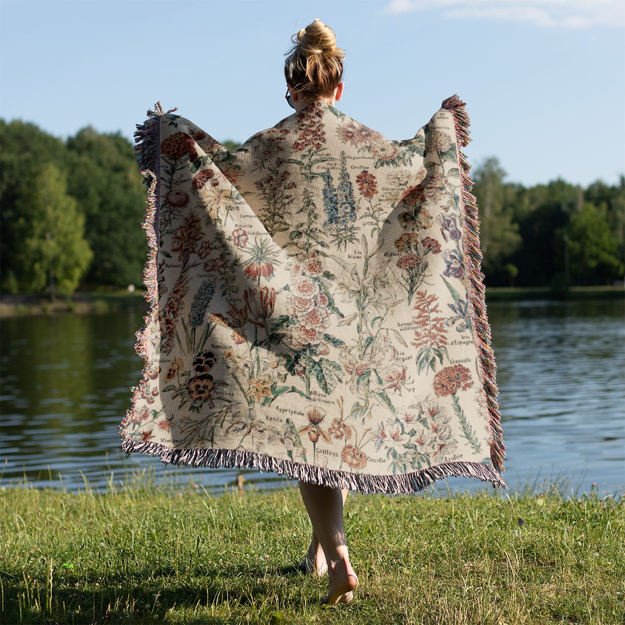 Flower Held on a Woman's Back Outside