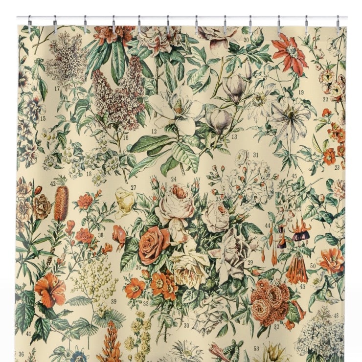Flowers and Plants Shower Curtain Close Up, Flowers Shower Curtains