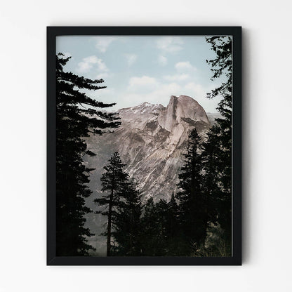 Vintage Yosemite Valley National Park Picture in Black Picture Frame